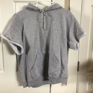 Short Sleeve draw String Hoodie